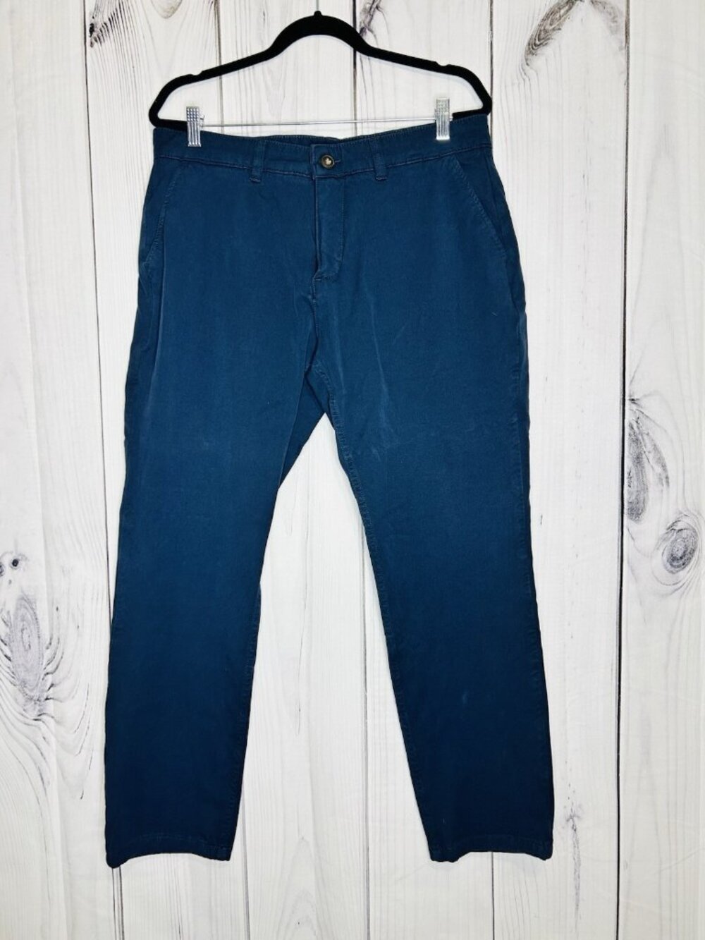 Mugsy Pants Morgans Chinos Navy Blue Stretch Mens 36x30 K6PNNV